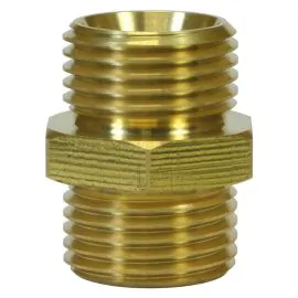 MALE TO MALE BRASS DOUBLE NIPPLE ADAPTOR-1/2"M to 1/2"M