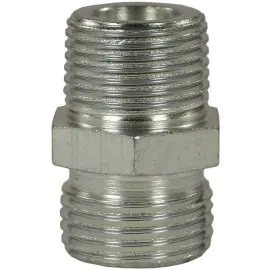 MALE TO MALE ZINC PLATED STEEL BICONE RING COMPRESSION FITTING ADAPTOR X-GE-M18 M to 1/2"M